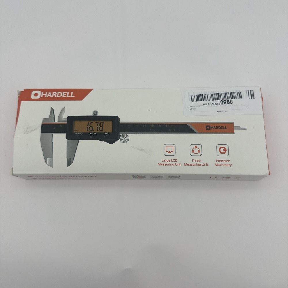 NEW - HARDELL 6-inch Stainless Steel Digital Caliper Measuring Tool